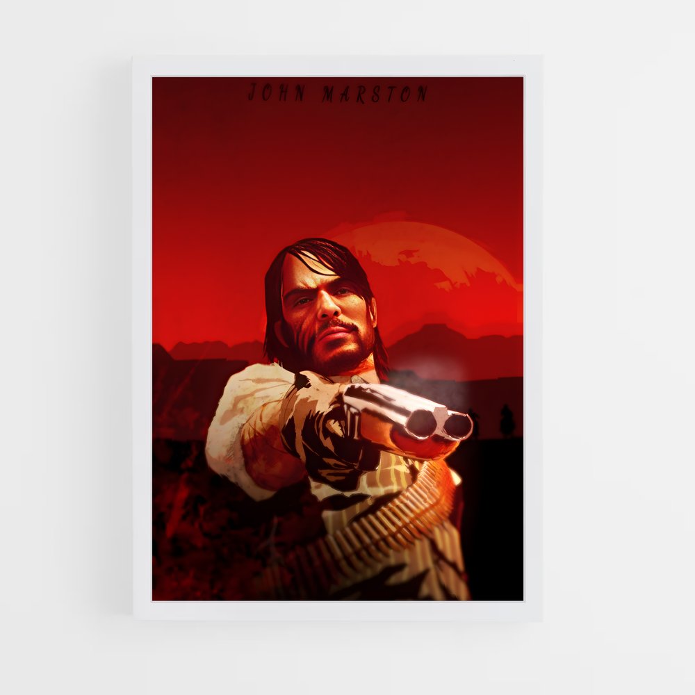 Poster Le Tireur de Ciel Rouge – affiche Red Dead Redemption (vue 3)